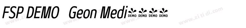 FSP DEMO   Geon Medi字体转换